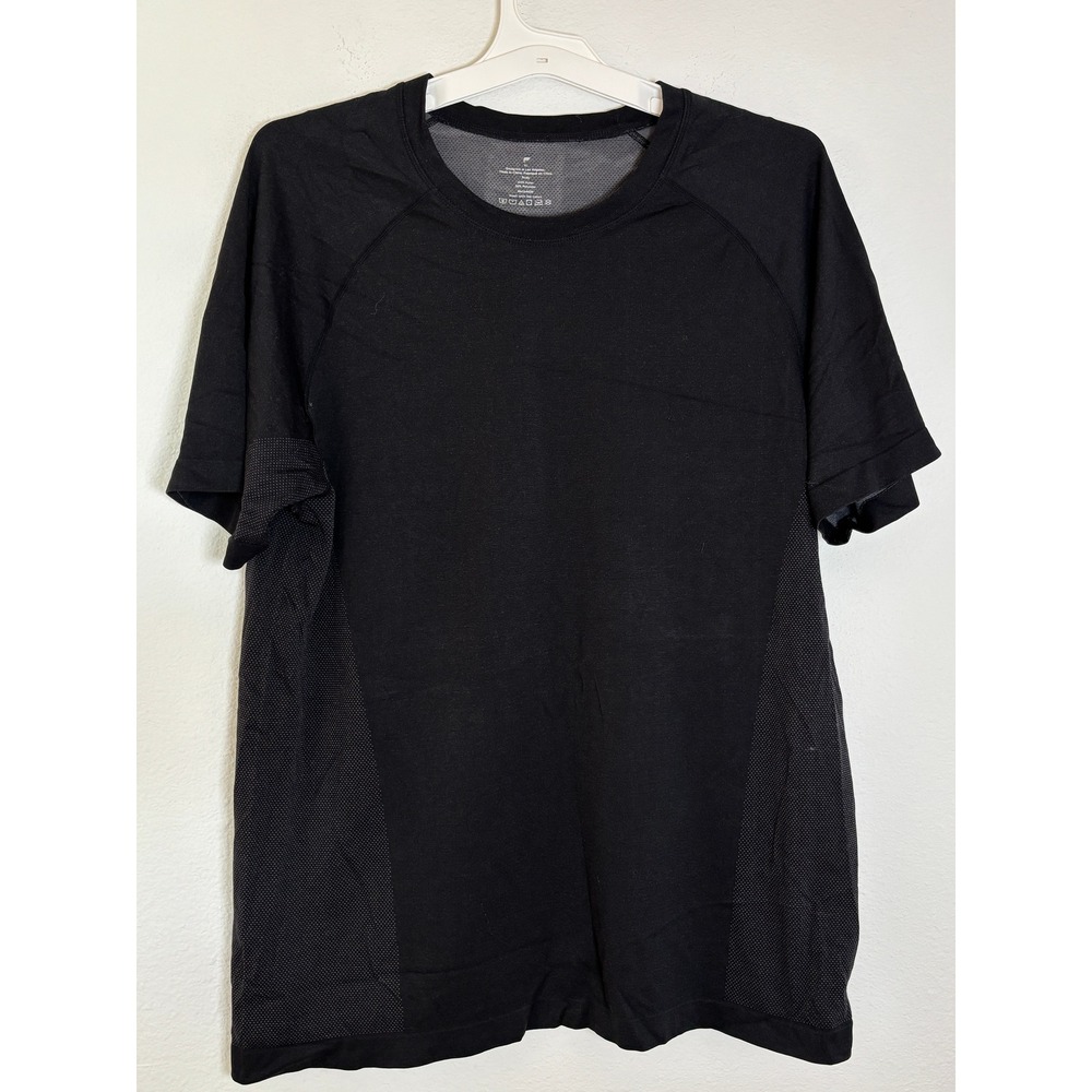 Fabletics Mens XL Black Activewear Mesh Back Raglan Training T-Shirt RN134638
